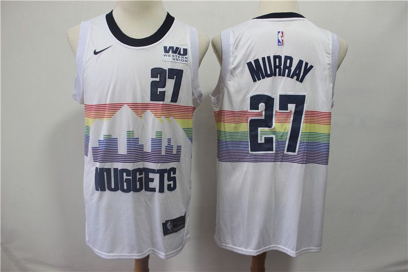 Men Denver Nuggets #27 Murray White City Edition Game Nike NBA Jerseys